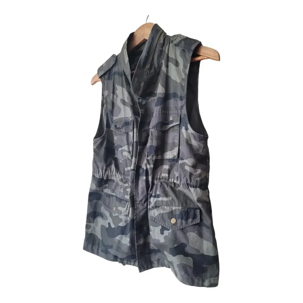 Love Tree‎ Light Weight Snap Closure Utility Vest Military Camo Women's Sz Large - Picture 2 of 7
